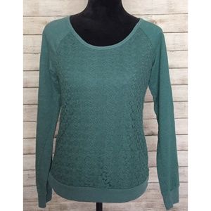 Maurice’s Green Crochet Sweatshirt
